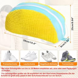 Schoenwaszakken voor de Wasmachine, Set van 2, Bescherming voor Sportschoenen en Leren Schoenen — thumbnail 2