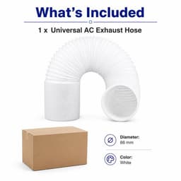 Universele Airco Afvoerslang - Ø 150mm - Flexibele Mobiele Airco Slang - 200 cm - Uittrekbare Afvoerslang Airconditioning - Universele Connectie -Wit — thumbnail 3