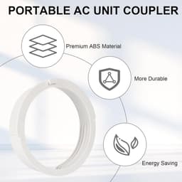 1-pack - Aansluiting voor slang van draagbare airconditioner - Aansluiting voor draagbare airconditioner - Adapter voor afvoerslang van airconditioner - Geschikt voor afvoerslangen van 5,9 inch - 5,9*6,3 inch - Wit — thumbnail 5