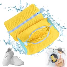 Thijox - 2 stuks Schoenwasmachinetas, Herbruikbare Trainer Wasmachinetas, Schoenpoetszak met Rits voor Sneakers, Canvas, Tennisschoenen, Draagbare Dro — thumbnail 1