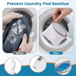 SnelShoppen - 6 x Wasnetten voor Wasmachine, 4 Waszakken (2S, 1M, 1L) en 2 Geurparel Zakjes, Rits Waszakken voor Ondergoed, Blouses, Gevoelige Kleding — thumbnail 3
