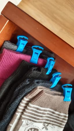 SnelShoppen - 36 Sok Clips voor Wasmachine en Droger met Hanghaak, Perfect voor het Makkelijk Sorteren van Kousen, Geen Verlies of Koppeling, Ideaal v — thumbnail 5