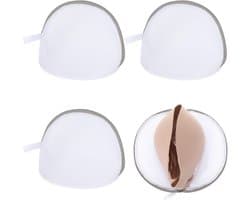 SnelShoppen - Pack van 4 Bra Waschnetten - Ondergoed Waszak met Rits - Lingerie Was Bescherming - Perfect voor Dames - 19x15 cm