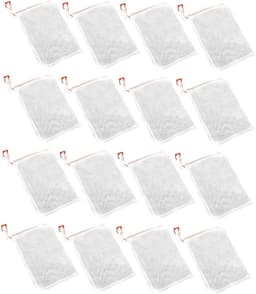 Nylon Fruit Beschermzak - Insectennet Zakjes - Fruit Beschermen - Met Trekkoord - 35x25 cm - Wit — thumbnail 1