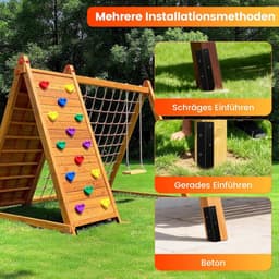 Grondanker - Zwart - 42 x 4,5 x 4,5 cm - 3 mm Stalen Grondanker met Roestwerende Coating - Voor Buitenbevestiging — thumbnail 2
