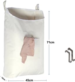 Wasmand - Katoen - 72*45 cm - Zwart - Grote inhoud — thumbnail 2