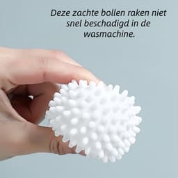 6-delige wasballenset - Zachte siliconen egel TPR magische anti-klit wasbal - Vlekverwijderende wasbal - Pluisverwijderende en droogreinigende wasbal - Wit — thumbnail 4