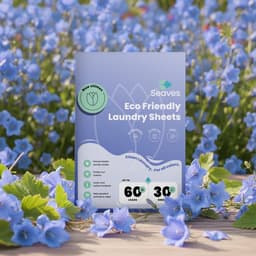 Seaves Wasstrips Blue Chimes - 60 Wasbeurten - Wasstrips Proefpakket - Wasmiddel doekjes - Wasvellen - Biologisch afbreekbaar - Plasticvrij — thumbnail 3