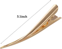10 stuks eendenbek haarclips met tanden voor haarstyling - Gouden metalen anti-slip haarspeldjes voor DIY-accessoires — thumbnail 3