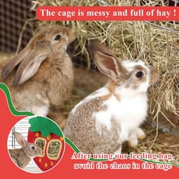 Voederzak voor Hooi en Snacks voor Kleine Dieren - Automatische Dispenser voor Konijnen en Cavia's — thumbnail 4