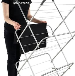 Verticale droogtoren met antislip voeten - ruimtebesparende wasdroger van metaal — thumbnail 3