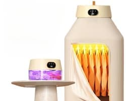 Draagbare Elektrische Droger voor Was Opvouwbare Mini Droger met UV Sterilisator 8 Uur Timer 360° Hetelucht Verstelbaar Stil Sneldrogend Apparaat voor Appartement Camper Reizen en Kleine Wasruimtes — afbeelding 1