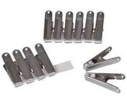Set van 12 metalen wasknijpers met antimarkeringen - 6,1 cm — afbeelding 1