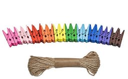 100 Stuks Mini Gekleurde Wasknijpers 3,5 cm - Multifunctionele Wooden Clips voor Ambachten en Decoraties — thumbnail 2