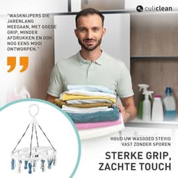 Wasknijpers met 16 zachte clips in diverse kleuren — thumbnail 4