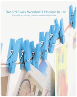 Mini Kleerspeldjes voor Fotoclips - 100 Stuks Houten Wasknijpers in Blauw voor Creatieve Knutselprojecten, Decoratie en Babyshowers — thumbnail 2