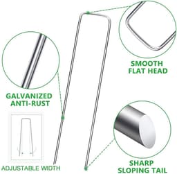 Unyqoos® Roestbestendige U-vormige stalen grondankers voor tuin en landschapswerk — thumbnail 5