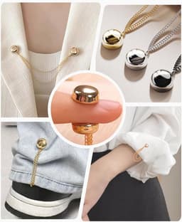 Dailygoods- Wasknijpers Magnetisch - Multifunctionele Kledingclips - Kledingclips voor Hijab - Sterke Magneten - Eenvoudig te Gebruiken - Elegante Look — thumbnail 3