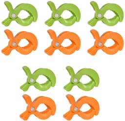 Unyqoos® Set van 10 veelzijdige kinderwagenclips voor speelgoed en accessoires — thumbnail 1