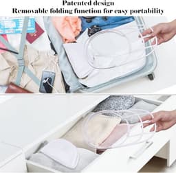 Opvouwbare Hoedhouder en Reinigingskooi voor Wasmachine - 2 Stuks - Wit en Zwart — thumbnail 3