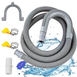 Afvoerslang voor Wasmachine en Vaatwasser - Verlengslang 1,5m tot 7m, Flexibele Waterslang met Klemmen en Beugel — thumbnail 1