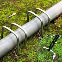 Allecta - Grondankers en haringen set, roestvrijstaal, inclusief 30 sluitringen voor onkruidvliesbevestiging in tuin en camping — thumbnail 2