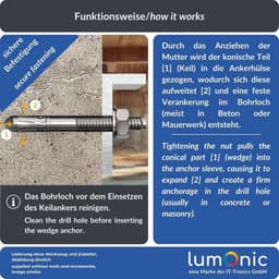 Zwaarlastanker M10 x 170 Verzinkt - Metalen Anker voor Doorsteekinstallaties — thumbnail 1