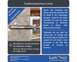 Zwaarlastanker M10 x 170 Verzinkt - Metalen Anker voor Doorsteekinstallaties