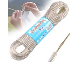 30 m waslijn touw met stalen kern en PVC coating - sterke en duurzame kledinglijn voor buiten