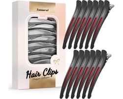 Set van 12 Professionele Haarspeldjes voor Kappers en Thuisgebruik met Antislip Siliconen Band