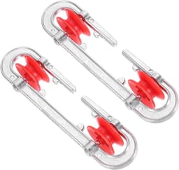 Allecta - Waslijnspreider voor lange waslijnen - 2 stuks - Kunststof en aluminium - Outdoor gebruik - Zilverkleurig — thumbnail 1