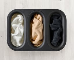 Joseph Joseph Tota Luxe 90L Wasmand Zwart, 3 compartimenten — thumbnail 3