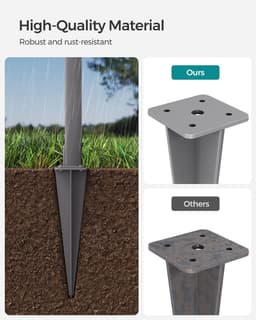 Grondanker – Aluminium – Grijs – Compatibel met zijluifels — thumbnail 4
