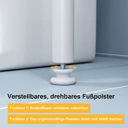 CHIWIN Wasmachine Opbergrek 2 Lagen – Badkamer Rek Met Verstelbare Poten 151 cm — thumbnail 4
