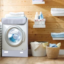 Waterdichte Beschermhoes Wasmachine - Zilveren Cover voor Voorlader (60x53x85 cm) — thumbnail 3