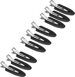 9x Anti-Knik Haarclips Zonder Klemmen voor Kappers en Pony Golven - Zwart — thumbnail 1