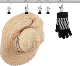20 washaken - wasknijpers - clips - broekklem - hangerclips - schoenclips - Met haken - draagbare roestvrijstalen kledinghanger voor thuis en op reis - zwart — thumbnail 3