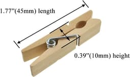 Houten Kledingspelden 1,5 cm - Stevige Wasknijpers voor Wasserij en Doe-Het-Zelf Projecten - 40 Pack — thumbnail 3