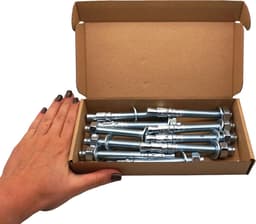 Verzinkte Wigankers - Metalen pluggen ankerbout - Zware bevestigingen maken - Hoge sterkte klasse 10.9 - M12 x 120 mm — thumbnail 3