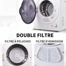 STILVORA Luchtafvoerdroger – Compact En Stil – 2,5 Kg – Staal – Wit – Wandmontage Of Vrijstaand Voor Kleine Ruimtes Met Timer En Dubbel Filter — thumbnail 4