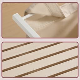 VASAGLE BLH201LH01 - Wasmand met 2 Vakken - Afneembare Waszak - Met Opbergplank en Metalen Frame — thumbnail 5