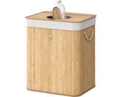 SONGMICS - Wasmand - Met Binnenzak en Deksel - 95 L Capaciteit