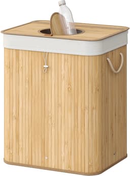 SONGMICS - Wasmand - Met Binnenzak en Deksel - 95 L Capaciteit — thumbnail 1