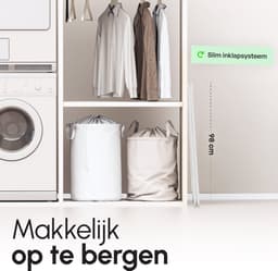 Wasrek - Droogrek Inklapbaar - 27 meter drooglengte - Wit – Bodo — thumbnail 5