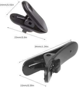 Kabelclips voor Hoofdtelefoon en Microfoon - Set van 20 Stuks - Kunststof Draad Clips - Zwart/Wit - Handige Kleding Klemmen — thumbnail 5