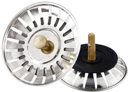 Universele metalen afvoerstop met zeef voor de gootsteen，Verpakking van 2 stuks — thumbnail 1