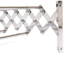 ELYSIVM Droogrek - Wasrek - Wand Droogrek - Droogrek inklapbaar - Uittrekbaar en opvouwbaar - 15 windproof ophanggaten - 126 cm - Wandmontage - Aluminiumlegering — thumbnail 4