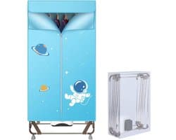SAVI® Elektrisch Droogrek - Droogrek - Droogrek Elektrisch - 150cm Hoog - 1500W - Lichtblauw - ‎80cm x 46cm x 168cm