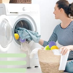 WiseGoods Premium 6 Drogerballen - Herbruikbare Wasballen Voor Wasdroger - Anti-Kreuk Droger Bal - Kleding Ballen Wasmachine — thumbnail 3