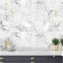 Tegelstickers voor vloer/muur - decoratieve spatbescherming - set van 10 - kleur TS076 - PVC — thumbnail 4